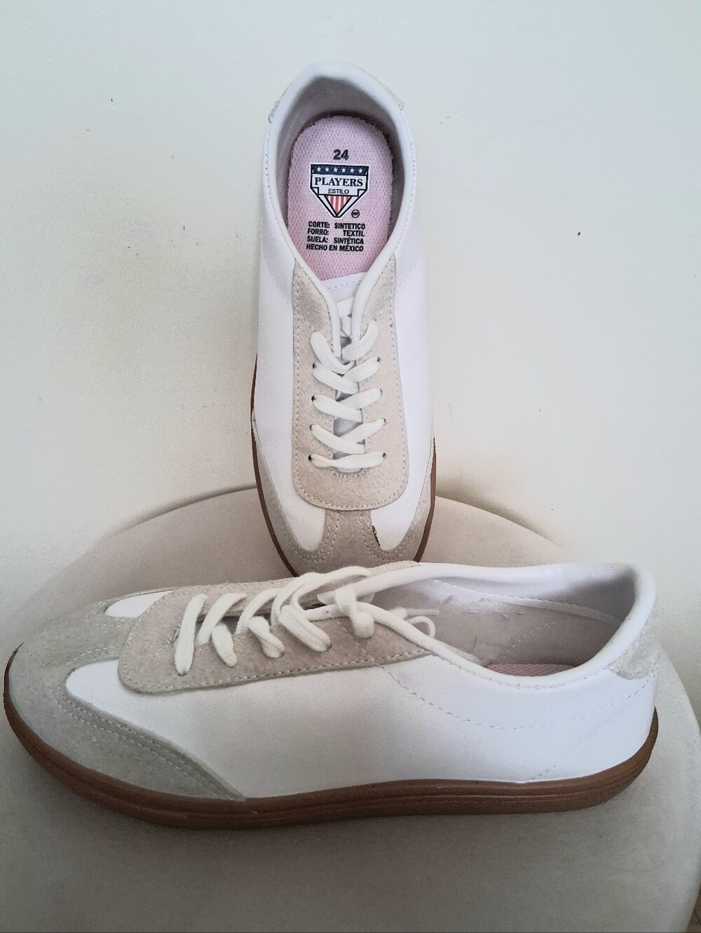 WHITE & BEIGE WOMEN'S CASUSL SNEAKERS